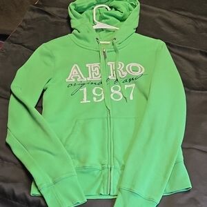 Aeropostale Green Zip-Up Jacket
